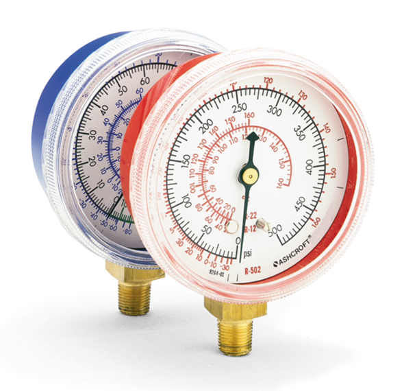1007P & 1001T XOR Refrigeration Pressure Gauge Ashcroft