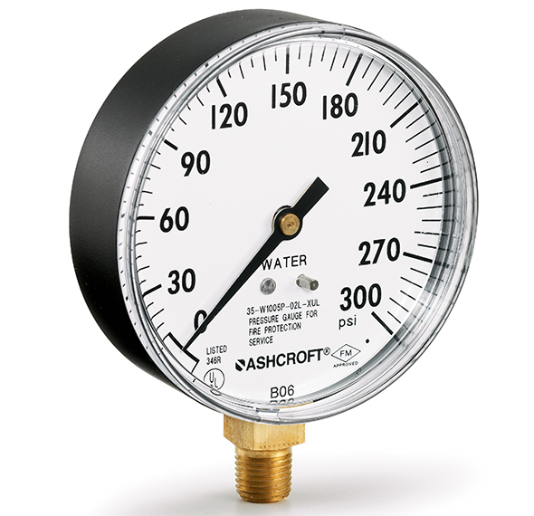 1005P XUL Fire Protection Sprinkler Service Gauge Ashcroft