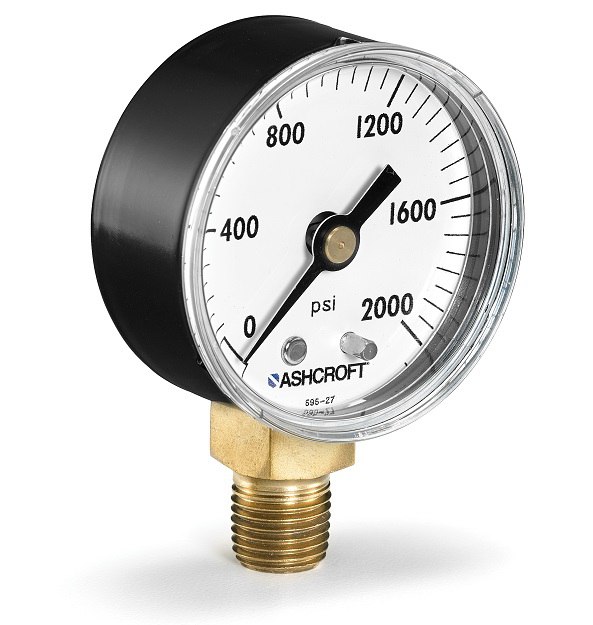 Ashcroft Pressure Gauge 2" Back Mount 0/200 PSI USA made 1/8" 4 gauges 