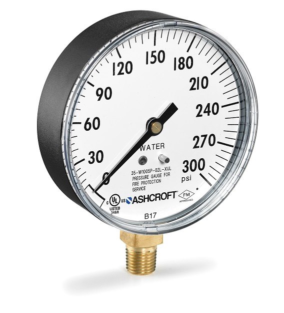 Ashcroft 1005p Fire Sprinkler Pressure Gauge 35w1005ph 02l XUL for sale online 